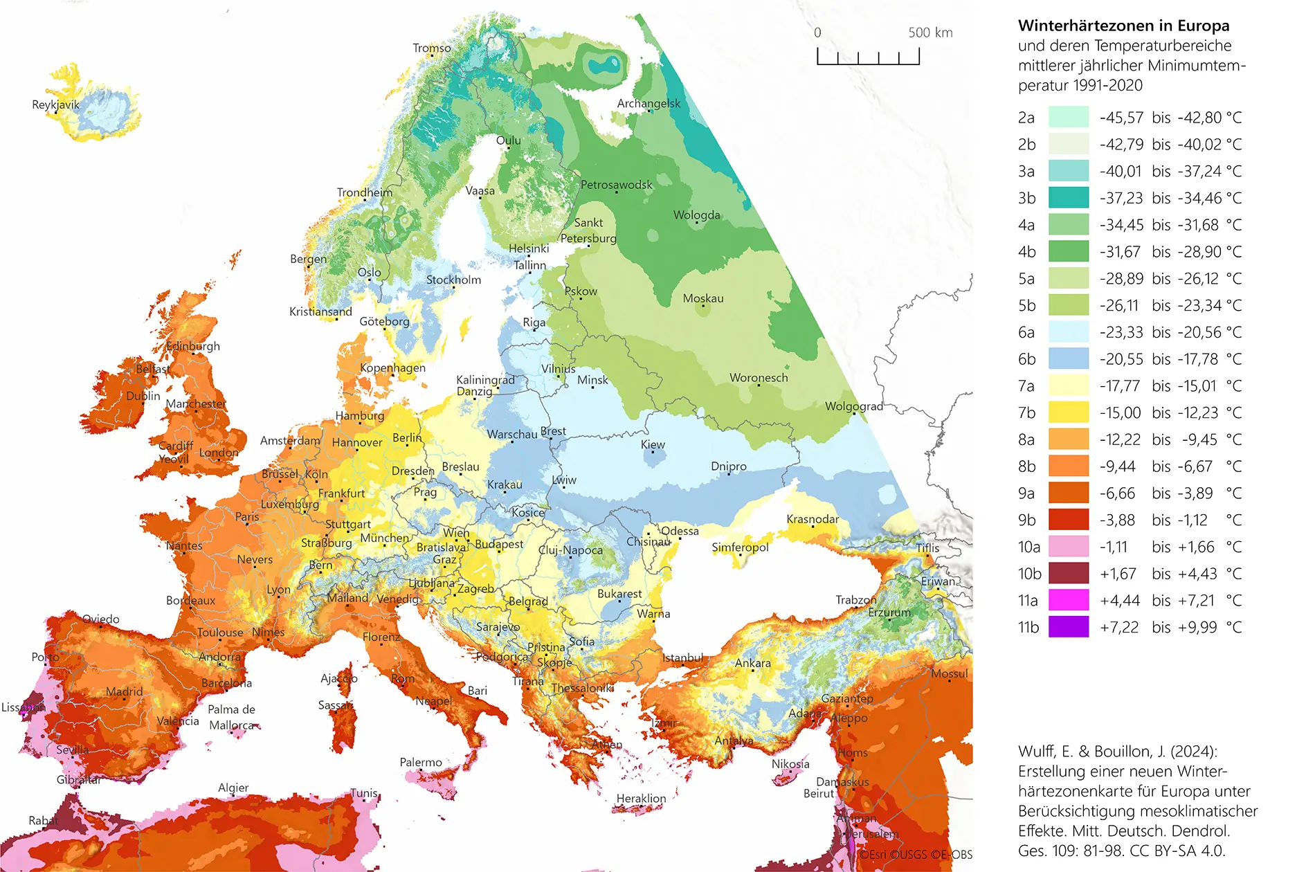 Mapa klimatických zón Európy